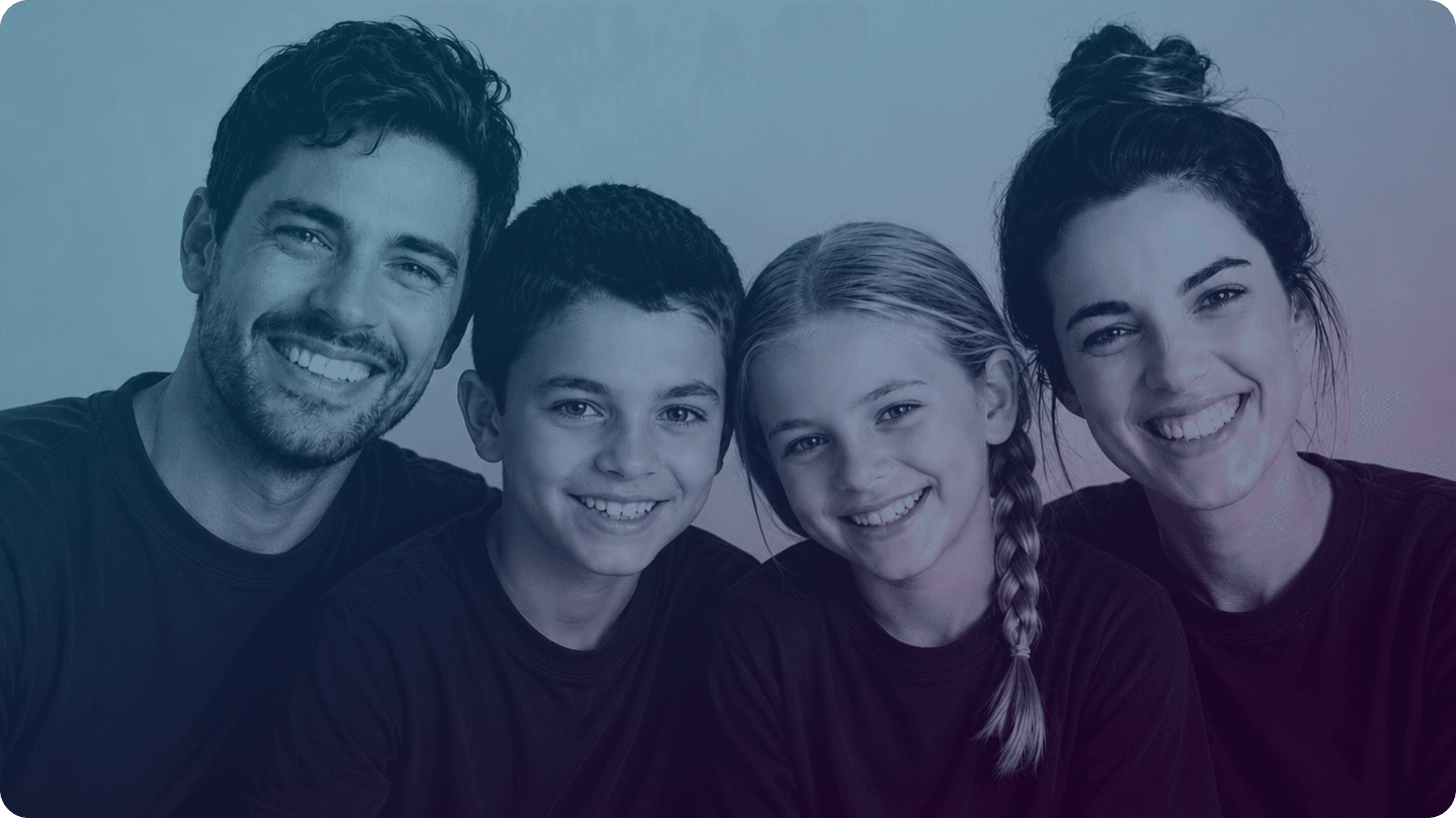 Familie mit zwei Kindern